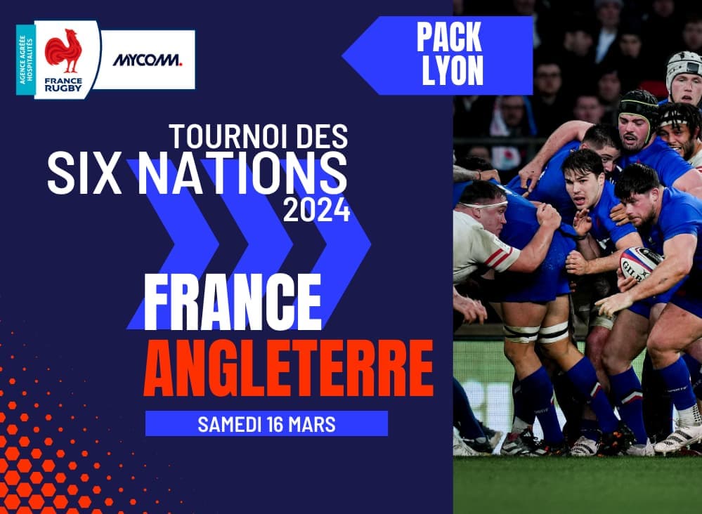 Billet France Angleterre 6 Nations 2024 avec hôtel à Lyon